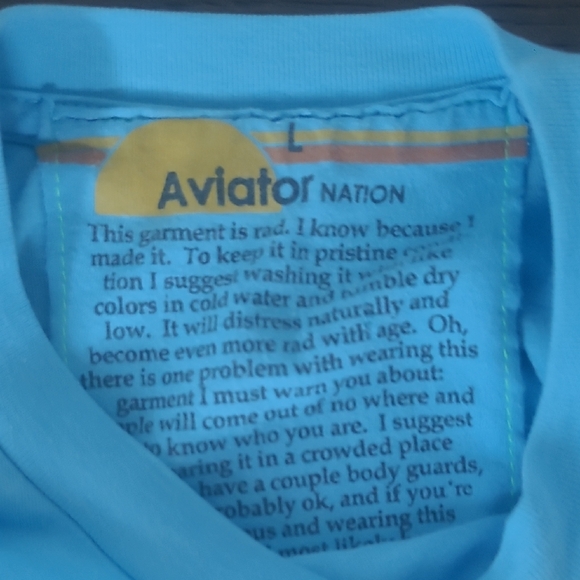 Aviator Nation Blue Heart T-Shirt - Picture 3 of 7